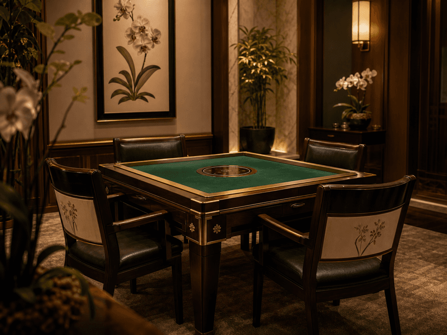 Meja Orchid II di Oemah Mahjong